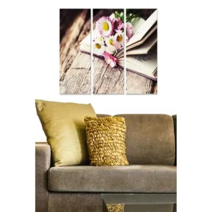 Canvastavla Floral 3-pack Flerfärgad 20x50 cm - Inredning Kundfavorit