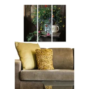 Canvastavla Floral 3-pack Flerfärgad 20x50 cm - Inredning Beställ nu