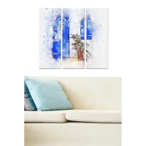 Canvastavla Abstract 3-pack Flerfärgad 20x50 cm - Inredning Snabb frakt