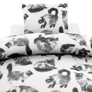 Påslakanset Enkelsäng 2-Dels Julis Grå Borganäs of Sweden - Textil & mattor Rabatt
