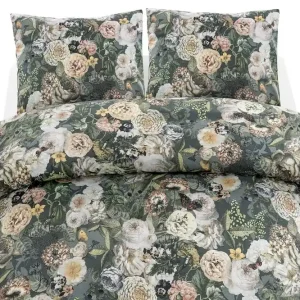 Påslakanset Dubbelsäng 3-Dels Abigail Grön Borganäs of Sweden - Textil & mattor Rea