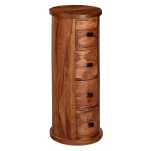 Begränsad tid Wohnling Willowdale Sideboard 35 cm 4 Lådor Runt Brun - Förvaring