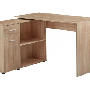 Köp online Wohnling Gulshan Hörnskrivbord 120 cm Brun/Natur - Möbler
