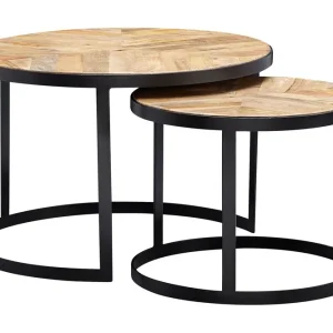 Wohnling Willowdale Satsbord 60 cm Runt Natur/Svart - Möbler Säker betalning