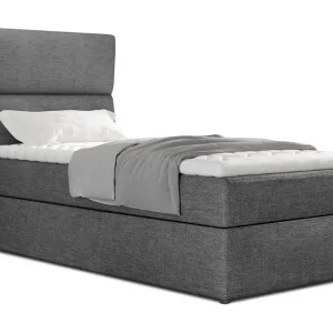 Arcore Förvaringssäng 90x200cm Vertikal Söm Grå - Möbler Begränsad tid