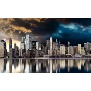 Canvastavla Gold City 60x139 cm - Inredning Lägg i varukorgen