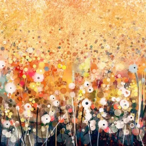 Säker betalning Canvastavla Abstract Yellow 70x100 cm - Inredning