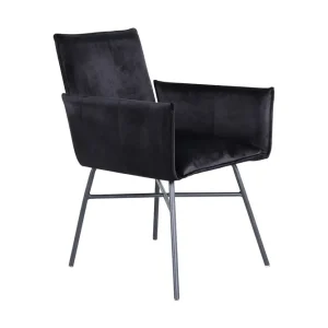 Köp nu Venture Home Petra Karmstol Sammet/Svart - Möbler