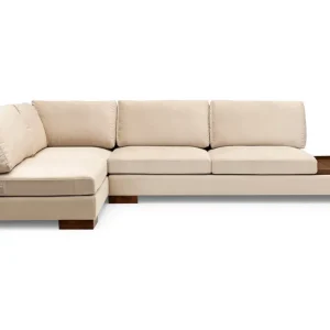 Köp nu Tulima Soffa med Schäslong m Pall Vänster Beige/Natur - Möbler