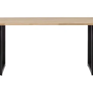 Kampanjpris Tablo Matbord U-Formade Ben 180 cm Obehandlat Ek/Svart - Möbler