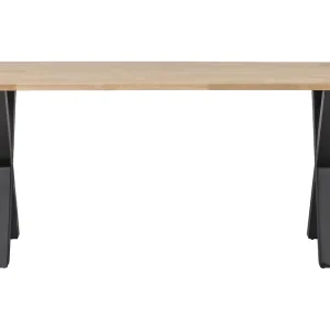 Tablo Matbord X-Formade Ben 160 cm Obehandlat Ek/Svart - Möbler Begränsat antal