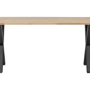 Rea Tablo Matbord X-Formade Ben 180 cm Obehandlat Ek/Svart - Möbler