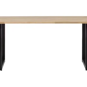 Tablo Matbord U-Formade Ben 160 cm Obehandlat Ek/Svart - Möbler Rabatt