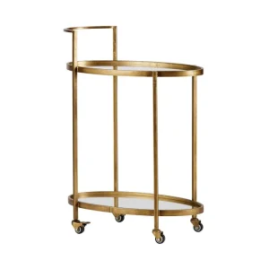 Kampanjpris Zemuly Rullvagn 67 cm Antik Mässing - Möbler