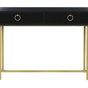 Begränsat antal Konsolbord/skrivbord svart/guld WESTPORT Svart - Möbler