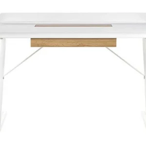 Skrivbord 120 x 60 cm vit/ljust trä FOCUS Vit - Möbler Begränsat antal