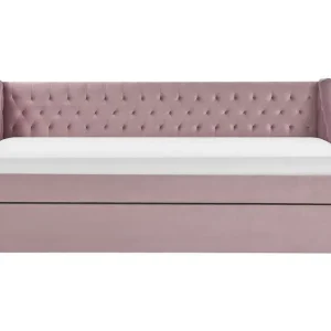 Dagbädd 90 x 200 cm sammet rosa MONTARGIS Rosa - Möbler Snabb frakt