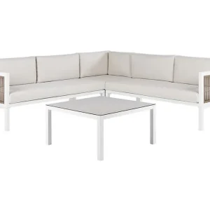Reapris Loungegrupp Utomhus vit/brun BORELLO Vit - Utemöbler & utemiljö