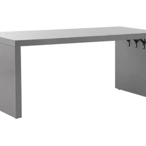 Rabatter Trädgårdsbord 180 x 90 cm grå U-formad TARANTO Grå - Utemöbler & utemiljö