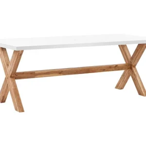 Trädgårdsbord 200 x 100 cm vit OLBIA Vit - Utemöbler & utemiljö Reapris