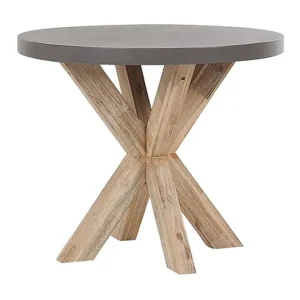 I lager Rund Trädgårdsbord betongeffekt 90 cm OLBIA Grå - Utemöbler & utemiljö