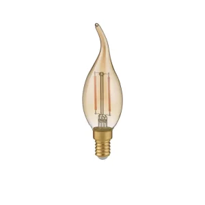 Trio Lighting LK LED E14 filament kron/böjd top 4W 400lm 2700K brun 3-steg Brun - Belysning Rea