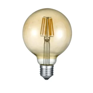 Trio Lighting LK LED E27 filament big globe 8W 810lm 2700K brun 3-steg Brun - Belysning Fri frakt