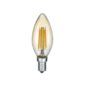 Premium Trio Lighting LK LED E14 filament kron 4W 400lm 2700K brun 3-steg Brun - Belysning
