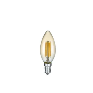 Trygg betalning Trio Lighting LK LED E14 filament kron 4W 360lm 2700 K brun Brun - Belysning