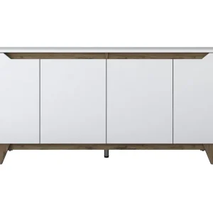 Porzic Konsollbord 180 cm Vit/Mörkbrun - Möbler Säker betalning