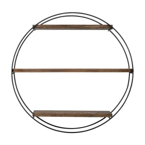Rea Jundiai Vägghylla 60x15 cm 3 Hyllor Svart/Mörkbrun - Förvaring