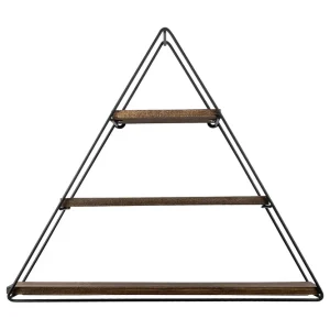 Raceme Vägghylla 60x15 cm 3 Hyllor Svart/Mörkbrun - Förvaring Fynd