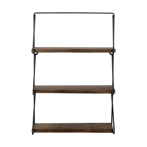Rinorea Vägghylla 60x15 cm 3 Hyllor Svart/Mörkbrun - Förvaring Sista chansen