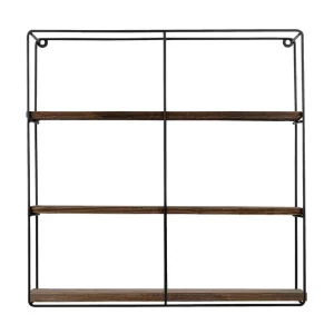 Apricus Vägghylla 60x15 cm 3 Hyllor Svart/Mörkbrun - Förvaring Utförsäljning