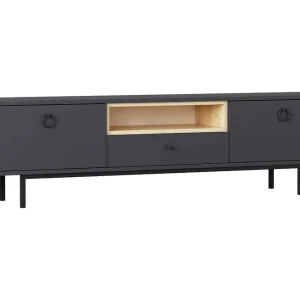 Papias Tv-bänk 180 cm Antracit - Möbler Lågt pris