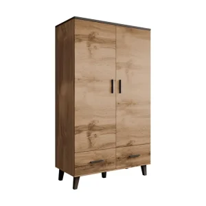 Billig Kardos Garderob 110 cm Natur/Svart - Förvaring