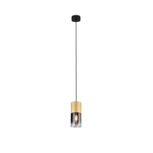 Begränsat erbjudande Trio Lighting Robin Taklampa 1L E27 mattmässing/ rökfärgat Matt mässing - Belysning