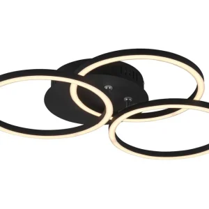 Trio Lighting Circle LED Plafond mattsvart Matt svart - Belysning Nedsatt pris