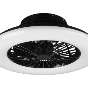 Trio Lighting Stralsund LED tak/ vägg fläkt mattsvart starlight Matt svart - Belysning Billigare
