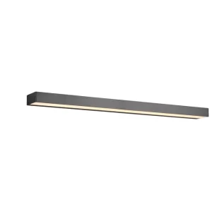 Trio Lighting Rocco H2O LED Vägglampa 90cm mattsvart Matt svart - Belysning Billigare