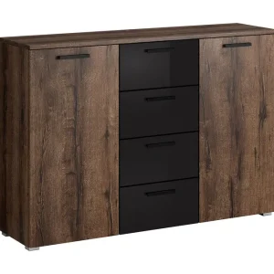 Bovera Sideboard 38x132 cm Teak/Svart - Förvaring Begränsat erbjudande