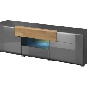 Trygg betalning Toreno Tv-bänk 159 cm Antracit/Natur - Möbler