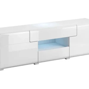 Snabb leverans Toreno Tv-bänk 159 cm Vit - Möbler