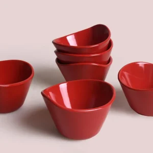 Skålset 6-pack Röd - Servering & matlagning Begränsad tid