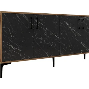 Levents Avlastningsbord 180 cm Valnöt/Svart - Möbler Begränsat erbjudande