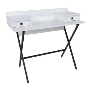 Rabatter Middenmeer Sminkbord 100 cm Vit/Svart - Möbler