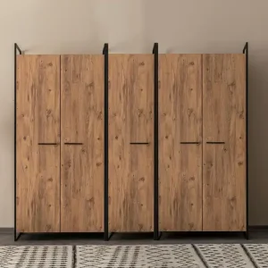 Batler Garderob 52x104 5 Dörrar Natur - Förvaring Trygg betalning