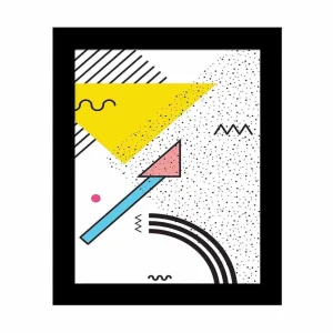 Tavla Geometric med Ram Flerfärgad - Inredning & dekor Expressleverans