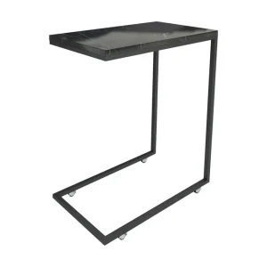 I lager Maddeson Sidobord 46 cm Svart/Vit - Möbler