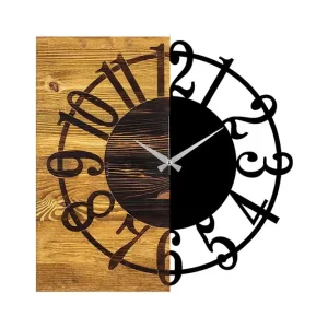 Sänkt pris Wooden Clock 1 Svart/Valnöt - Inredning